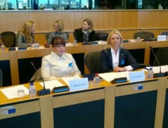 29 November 2016 MPs Marija Janjusevic and Ljupka Mihajlovska at the conference in Brussels